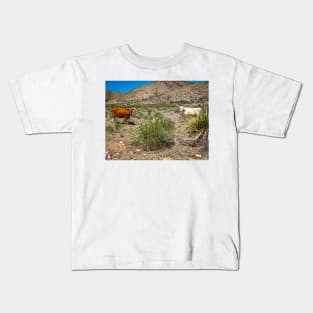 Criollo Cattle on the Open Range Kids T-Shirt